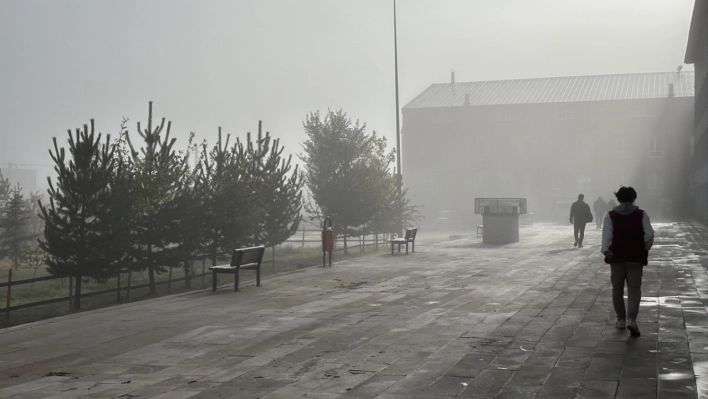 Ağrı ve Kars'ın yüksek kesimlerinde kar, Erzurum'da sis etkili oldu