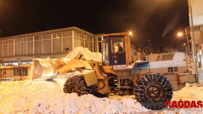 Ahlat Belediyesinden karla mücadele çalışması