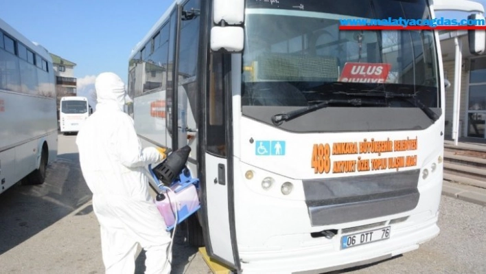 Akyurt'un her köşesinde dezenfekte çalışması yapılıyor