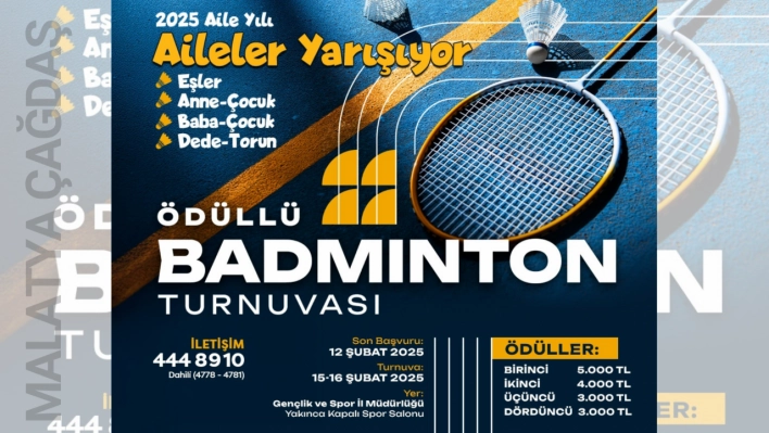 Badminton Turnuvası' Düzenliyor