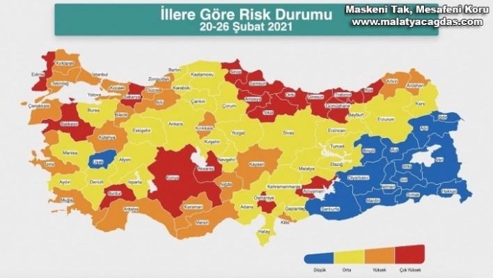 Bakan Koca, İllere Göre Risk Durumu haritasını paylaştı