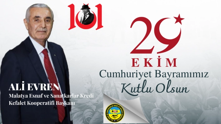 Başkan Ali Evren'den 29 Ekim Cumhuriyet Bayramı Mesajı