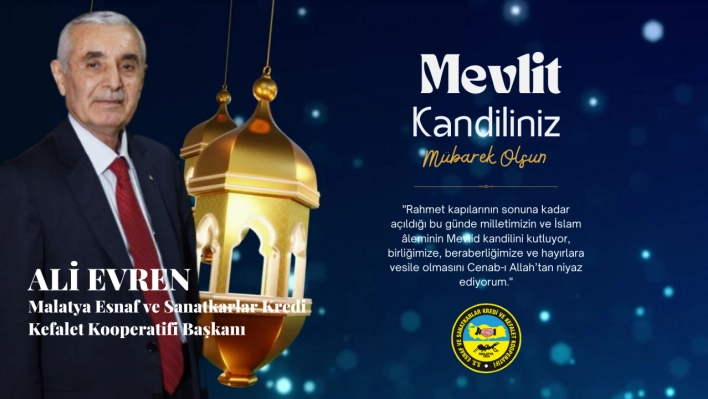 Başkan Evren: Mevlit Kandili, Manevi Bir Fırsattır