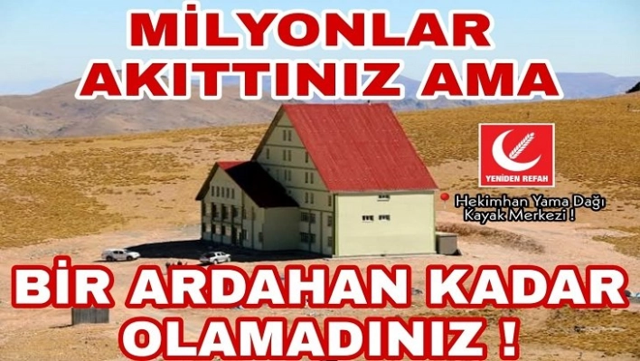 Başkan Yıldırım, Bir Ardahan Kadar Olamadınız! 