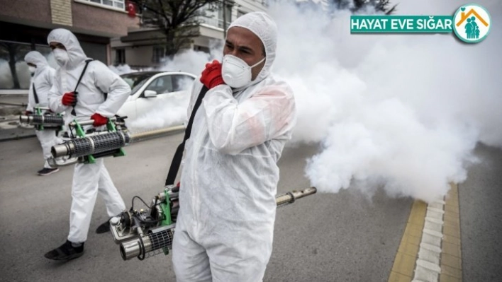 Başkent'te bir mahalle uçtan uca dezenfekte edildi