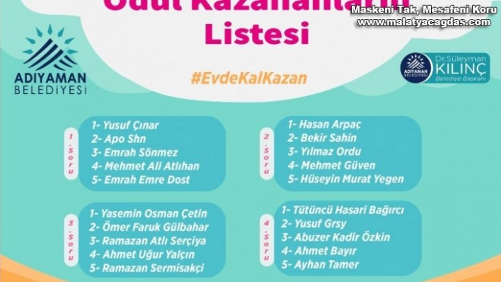 Bilgi yarışmasını kazananlar belli oldu