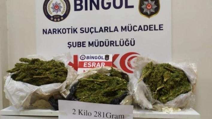 Bingöl'de 2 kilo uyuşturucu ile yakalanan şahıs tutuklandı