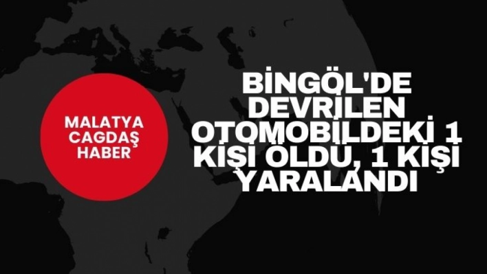 Bingöl'de devrilen otomobildeki 1 kişi öldü, 1 kişi yaralandı