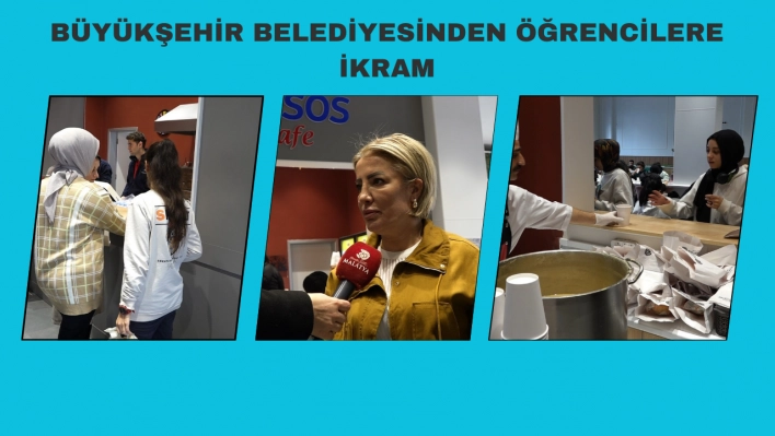 Büyükşehir Belediyesinden Öğrencilere İkram