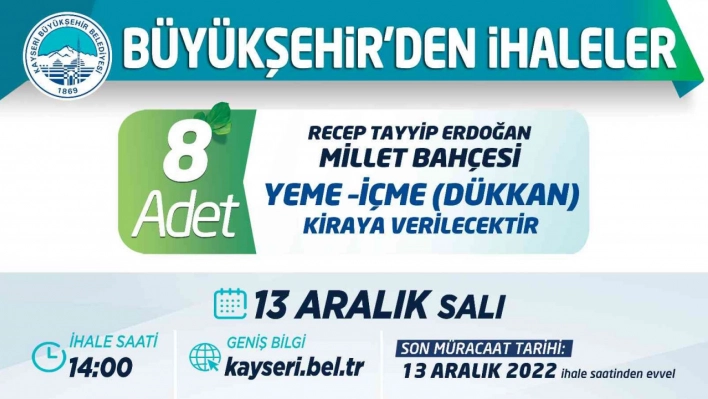 Büyükşehir'den ihaleler