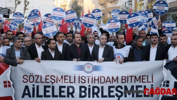 Cizre'de 'Sözleşmeli istihdam bitmeli, aileler birleşmeli' eylemi