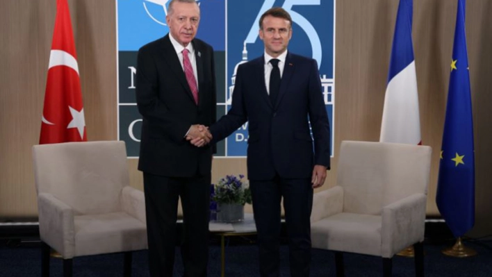 Cumhurbaşkanı Erdoğan, Fransa Cumhurbaşkanı Macron ile görüştü