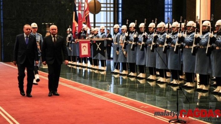 Cumhurbaşkanı Erdoğan, Moldova Cumhurbaşkanını resmi tören ile karşıladı