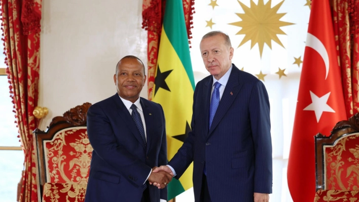 Cumhurbaşkanı Erdoğan, Sao Tome ve Principe Başbakanı Trovoada'yı kabul etti