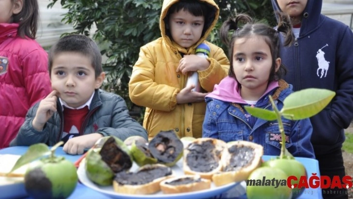 Dalından çikolata toplayıp ekmeğe sürüp yediler