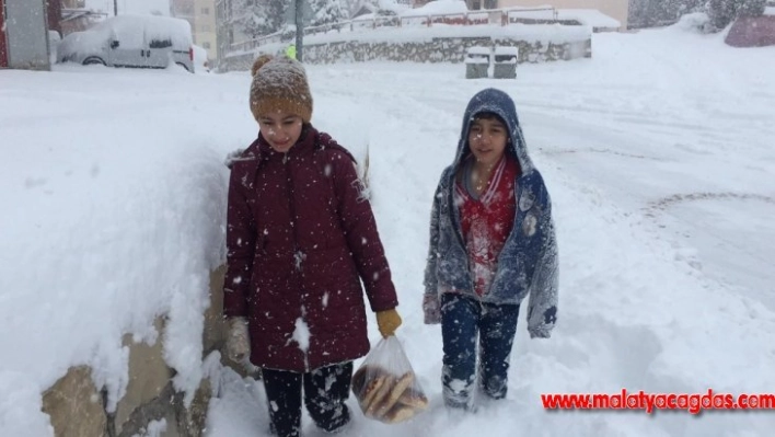 Darende'de kar hayatı olumsuz etkiliyor