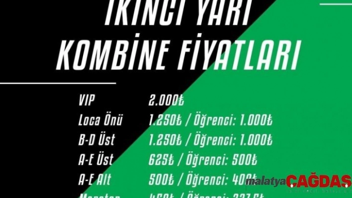 Denizlispor'da ikinci yarı kombine bilet fiyatları açıklandı