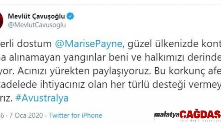 Dışişleri Bakanı Çavuşoğlu'ndan Avustralya mesajı