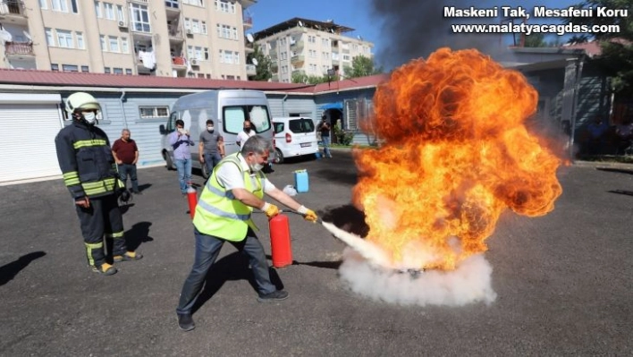 DİSKİ'de yangın tatbikatı