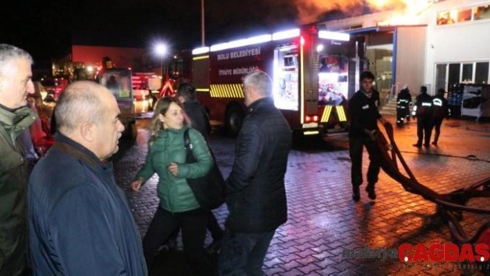 Düzce'de otomotiv yedek parça fabrikasında çıkan söndürüldü