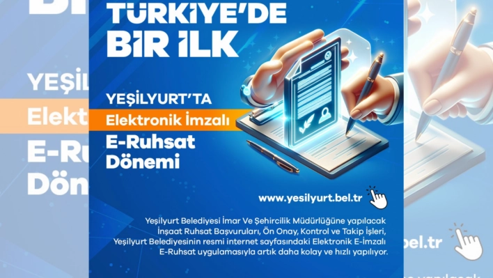 E-Ruhsat'ta Elektronik İmza Uygulamasını Başlatan İlk Belediye Oldu