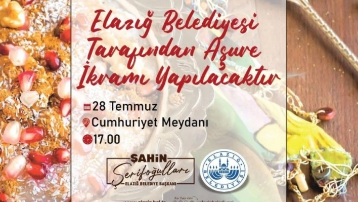 Elazığ Belediyesi Tarafından Aşure İkramı Yapılacak