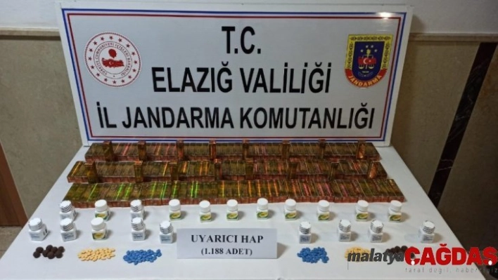 Elazığ'da bin 308 adet uyarıcı hap ele geçirildi