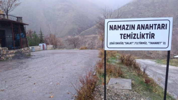 Elazığ'da hadis ve özlü sözler ile temizlik uyarısı