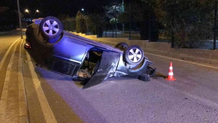 Elazığ'da otomobil takla attı: 1 yaralı