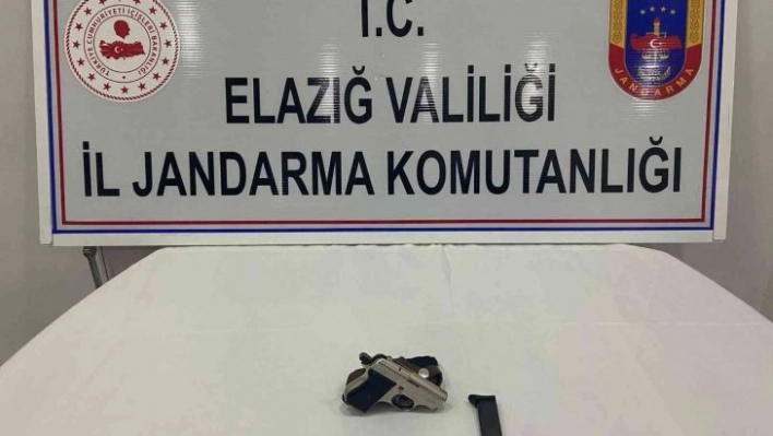 Elazığ'da ruhsatsız tabanca ele geçirildi