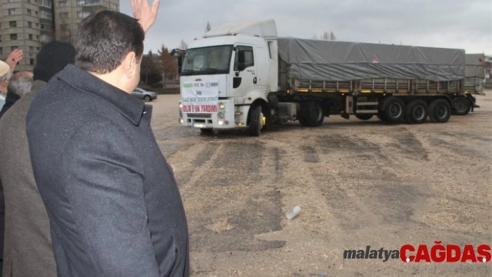 Elazığ'dan İdlib'e 2 tır un yardımı