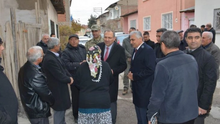 Malatya'da bazı evlerin işaretlenmesi