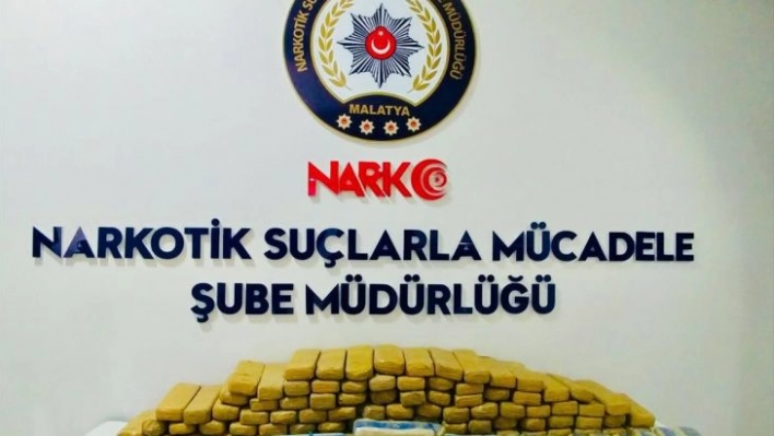 Malatya'da 58 kilogram eroin ele geçirildi