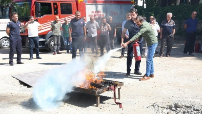 Elazığ itfaiyesinden yangın tatbikatı