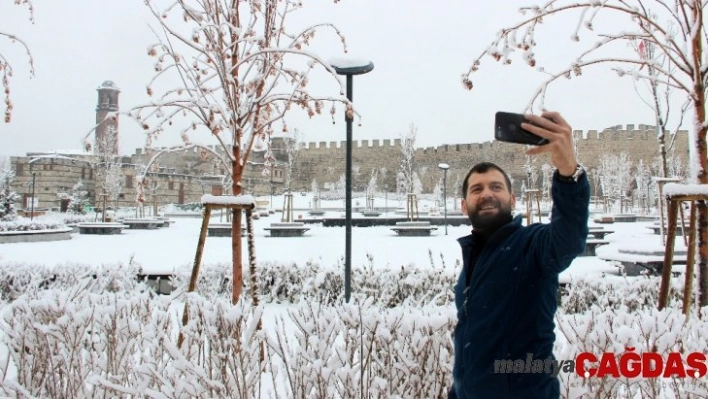 Erzurum'da seyrine doyumsuz kar manzaraları