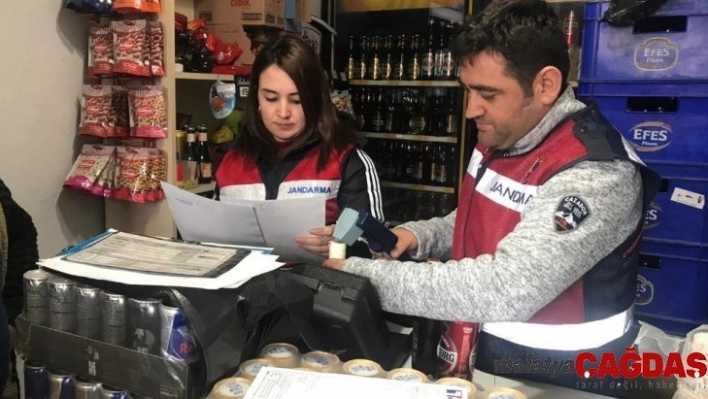 Erzurum İl Jandarma Komutanlığı'ndan sahte ve kaçak alkol denetimi