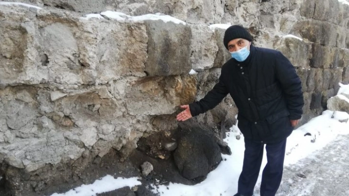 Erzurum kalesi dış surlarından kalan tek parça