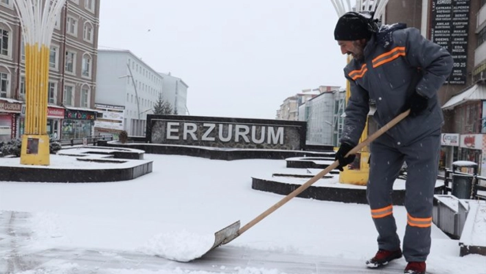 Erzurum, Kars ve Ardahan'da kar yağışı etkili oldu