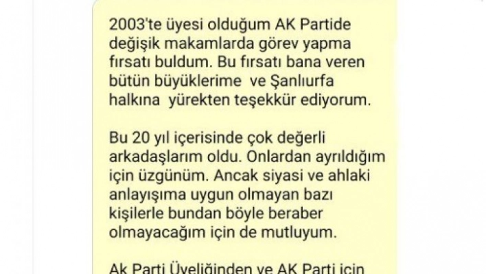 Fakıbaba partisinden ve milletvekilliğinden istifa etti