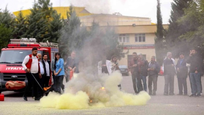 GAÜN personeline yangın eğitimi