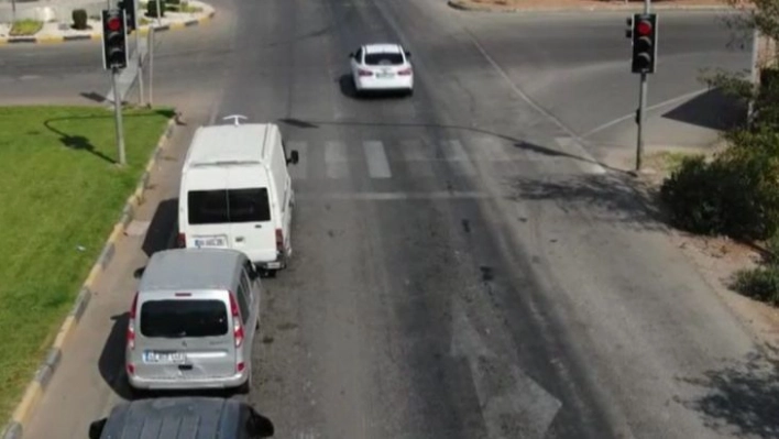 Gaziantep'te dron ile trafik denetimi