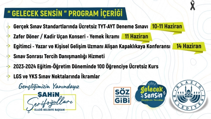 Gelecek Sensin Elazığ Belediyesi'nden Sınava Girecek Gençlere Destek