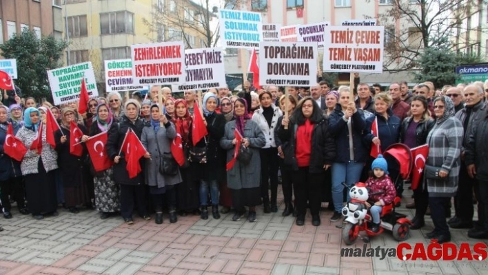 Gökçebey'de katı atık tesisine tepki yürüyüşü