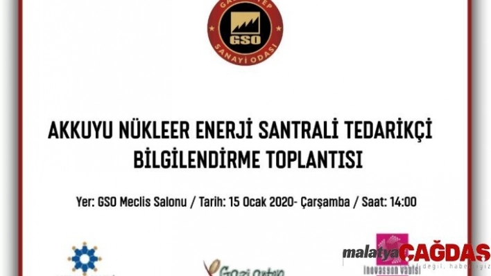 GSO'da 'Akkuyu Nükleer Güç Santrali Tedarikçi Toplantısı' yapılacak