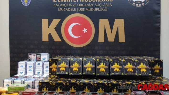 Gümrük kaçağı sigara malzemeleri ele geçirildi