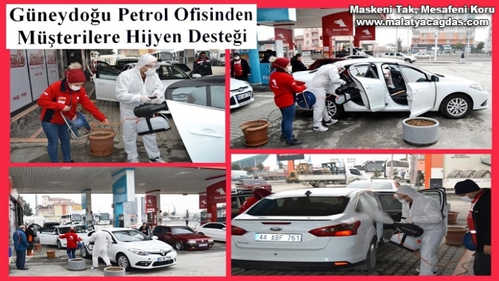 Güneydoğu Petrol Ofisinden Müşterilere Hijyen Desteği