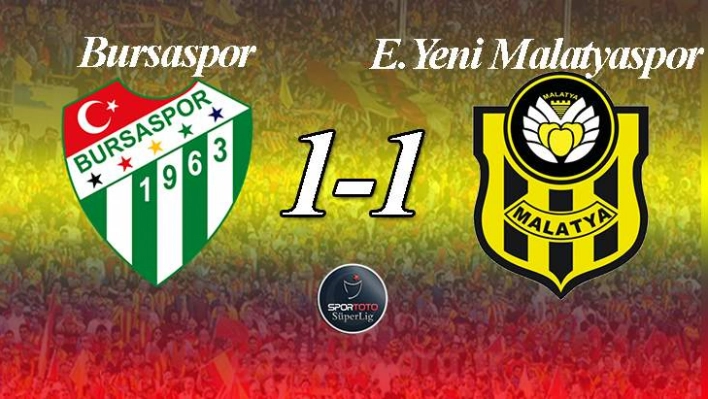 45'te Bursaspor, 46'da EvKur Yeni Malatyaspor