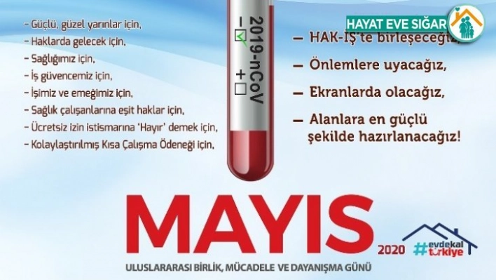 HAK-İŞ 81 ilde 1 Mayıs bildirisi okuyacak