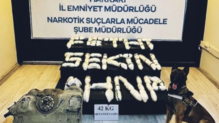 Hakkâri'de 42 kilogram sentetik uyuşturucu ele geçirildi