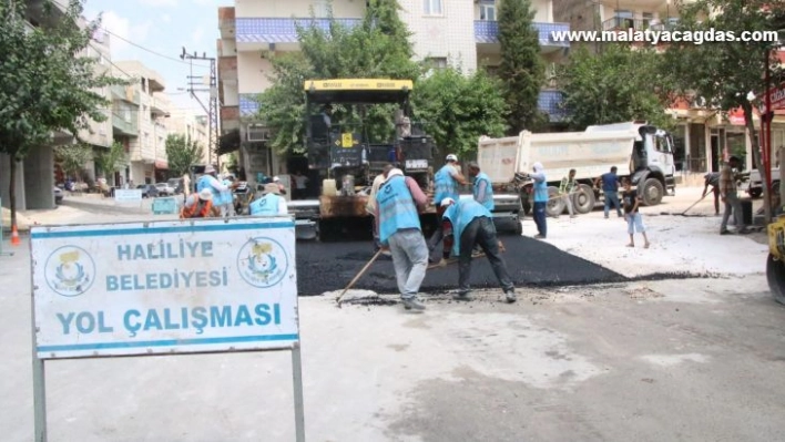 Haliliye'de  asfalt çalışması